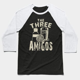 Three Amigos Cocktail Funny Bartending Alcohol Pun Baseball T-Shirt